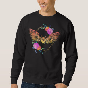 Sweatshirt Oiseau de la forêt Chouette prédateur de la flore