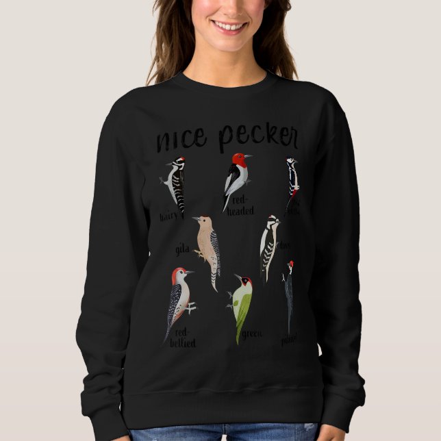 Sweatshirt Oiseau de Pic à observer la faune de Pecker (Devant)