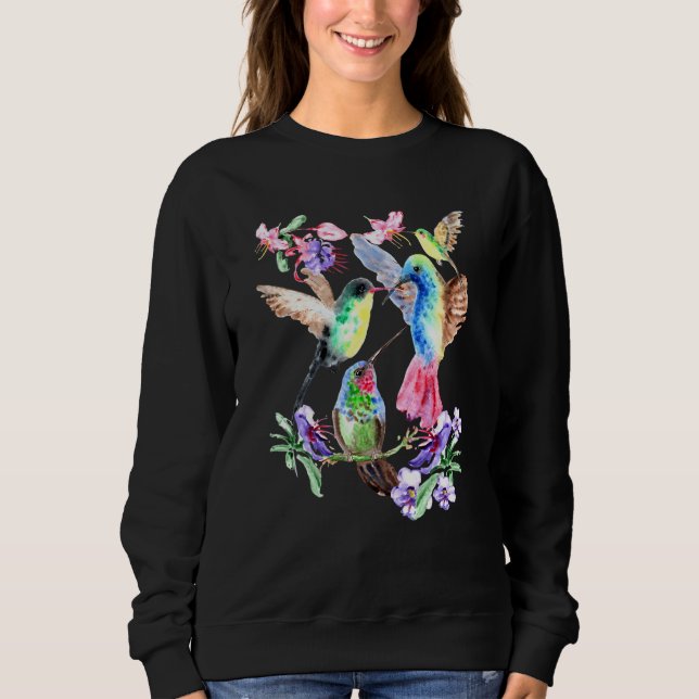 Sweatshirt Oiseaux de colibri Oiseaux mignons Oiseaux de coli (Devant)