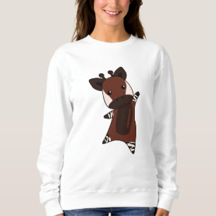 Sweatshirt Okapi Cute Forest Giraffe Zebra Giraffes Animal