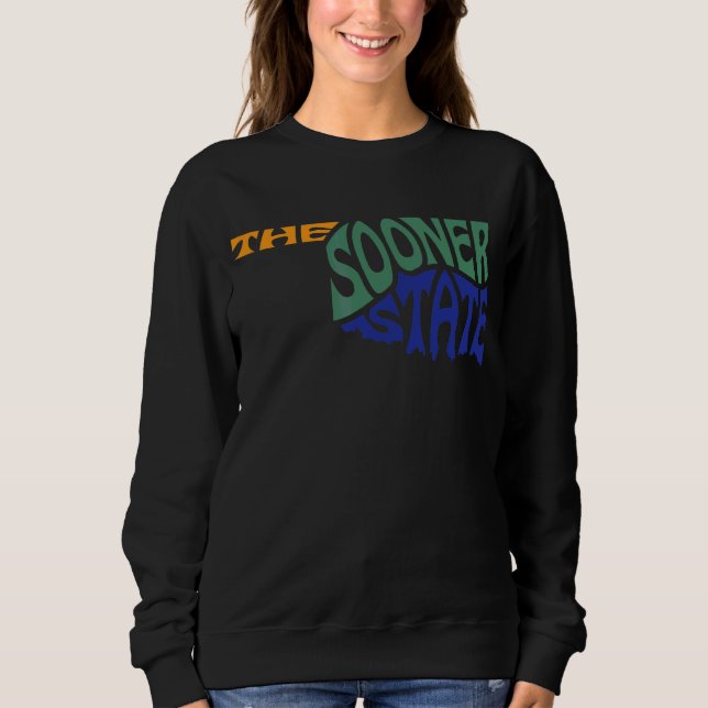 Sweatshirt Oklahoma Ok Us State Shape Motto (Devant)