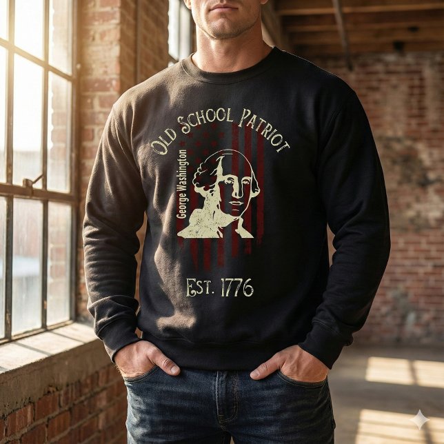 Sweatshirt Old School Patriot T-Shirt (Créateur téléchargé)