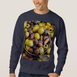 Sweatshirt Olives noires et vertes séchées