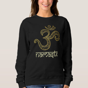 Sweatshirt Om Symbole Namaste Yoga Méditation Mandala Doré P