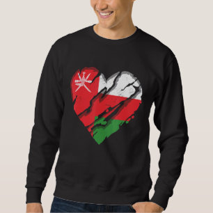 Sweatshirt Oman Coeur Omani Drapeau Omani Pride 1