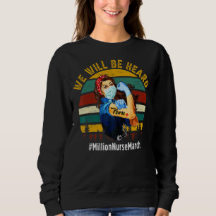 Sweatshirt On Entendu Un Million D'Infirmières Marche Femmes