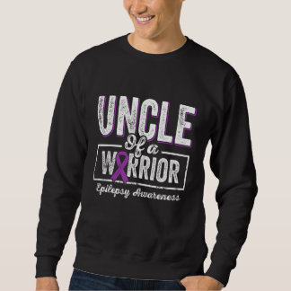 Sweatshirt Oncle d'un guerrier Epilepsie Oncle Ruban Violet S