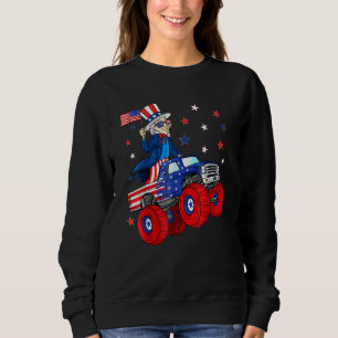 Sweatshirt Oncle Sam équitation Monster Camion 4 juillet Garç