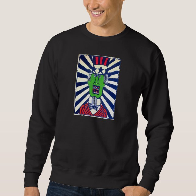 Sweatshirt Oncle Sam mettre fin à toute guerre Angry Peace Na (Devant)