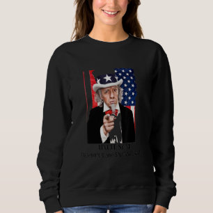 Sweatshirt Oncle Sam Se fiche des flocons de neige Drapeau am