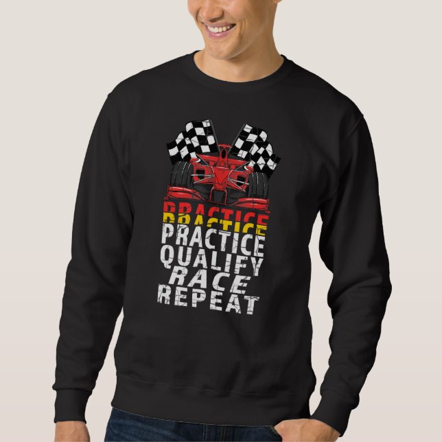 Sweatshirt Open Wheel Formula Racing Car Practice Qualifier R (Devant)