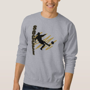 Sweatshirt Or et footballeur de femelle de noir