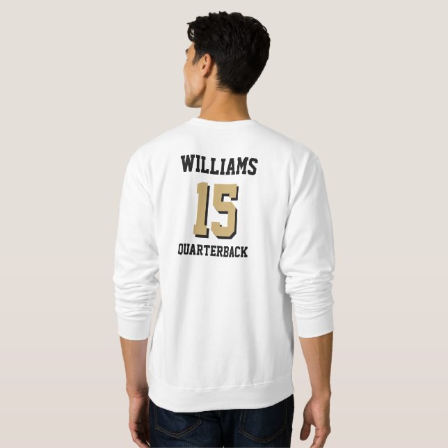 Sweatshirt Or et noir plat (Dos entier)