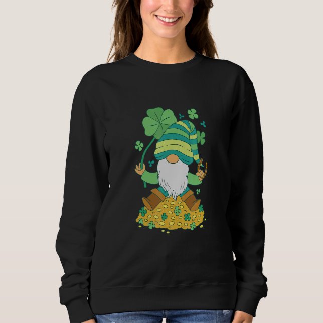 Sweatshirt Or gnome vert St Patrick (Devant)