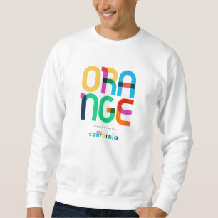 Sweatshirt Orange California Mid Century, Pop Art,