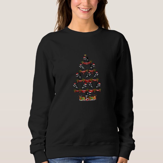 Sweatshirt Orca Fish  Xmas Holiday Santa Orca Christmas Tree  (Devant)