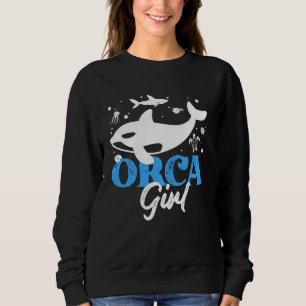 Sweatshirt Orca Graphique Pour Femmes Filles Enfants Baleine