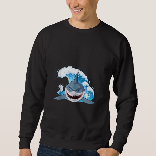 Sweatshirt orca plush shark shark women shark mouth Tank Top  (Devant)