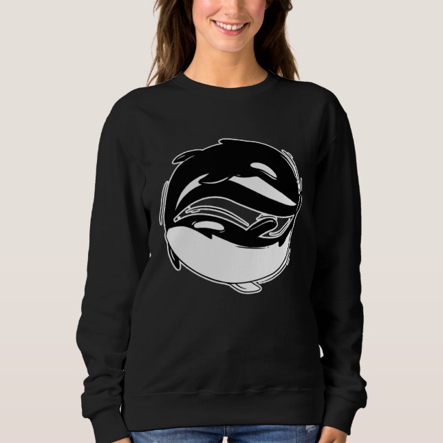 Sweatshirt Orca Whale  For Whale Watchers (Devant)