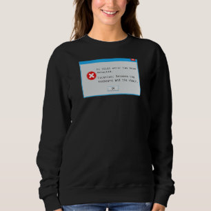 Sweatshirt Ordinateur contextuel de la fenêtre Code d'erreur