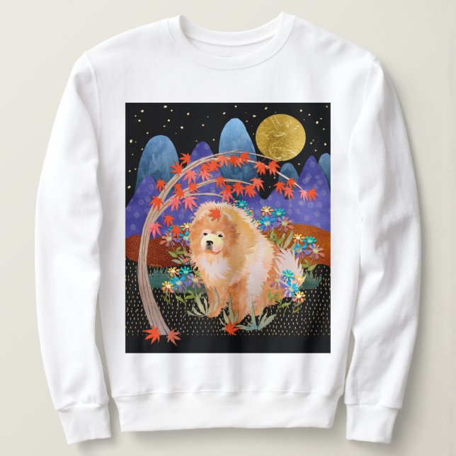 Sweatshirt ORIGAMI AUTOMNE Chow chemises blanches choisir sty (Design devant)