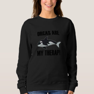 Sweatshirt Orques Comme Thérapie Océan Cute Baleine Long Manc