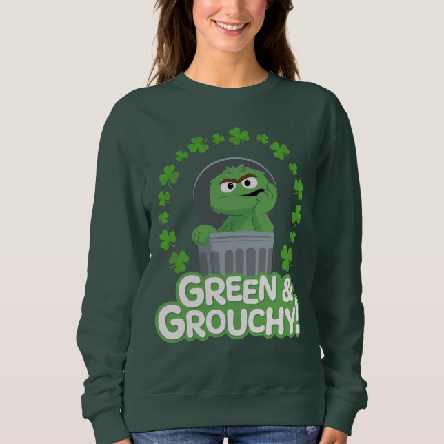 Sweatshirt Oscar | Green & Grouchy ! (Devant)