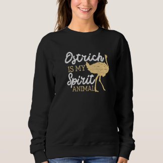 Sweatshirt Ostrich Est Mon Esprit Animal Zoo Farmer Large Fli