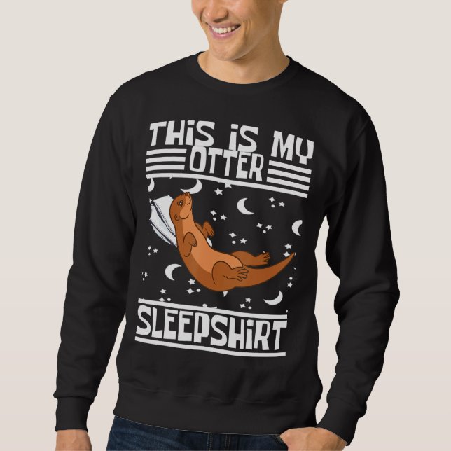 Sweatshirt Otter Louter Dormir Louter Louter Mer Drôle Otter  (Devant)