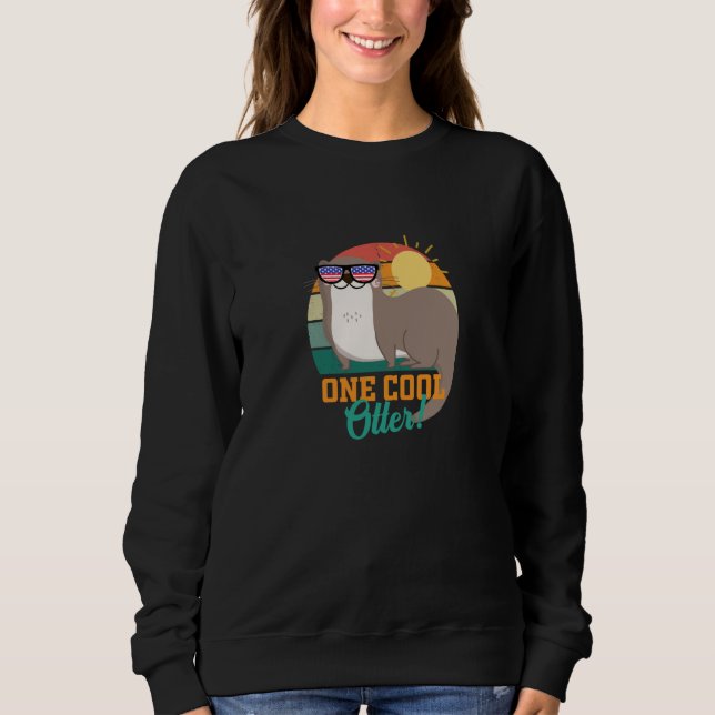 Sweatshirt Otter World Otter Day Wildlife Otters men women ki (Devant)