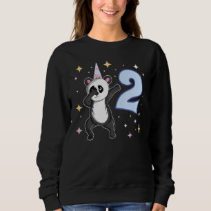 Sweatshirt Oui J'ai 2 ans Dabbing Panda thème 2e naissance