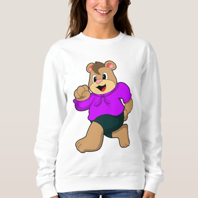 Sweatshirt Ours à la course (Devant)