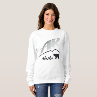 Sweatshirt Ours (AK) brun de Kodiak de l'Alaska - logo noir