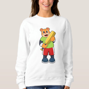 Sweatshirt Ours au cricket avec chauve-souris de cricket