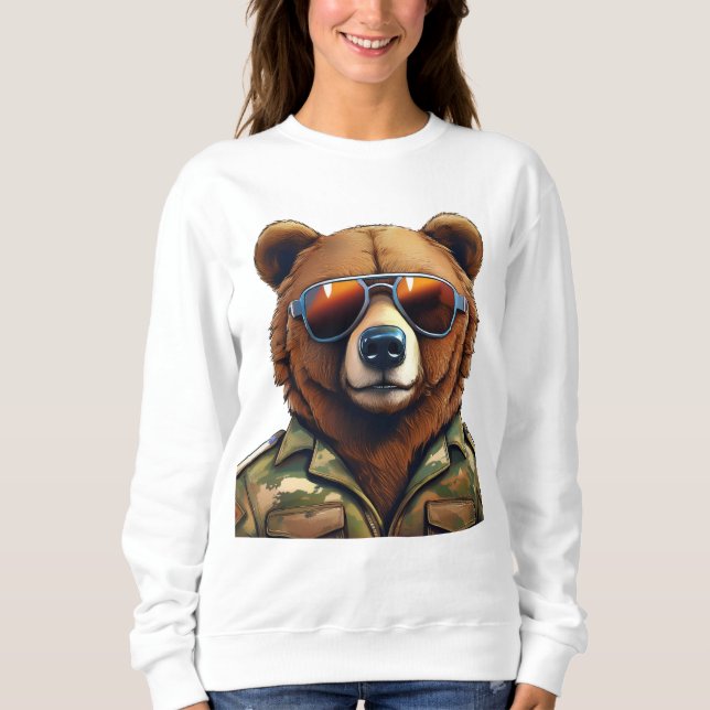 Sweatshirt Ours avec uniforme (Devant)