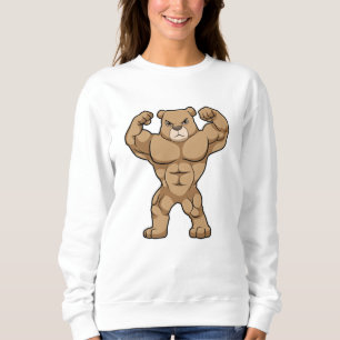Sweatshirt Ours comme Bodybuilder avec de grands Muscles