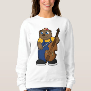 Sweatshirt Ours comme musicien avec guitare