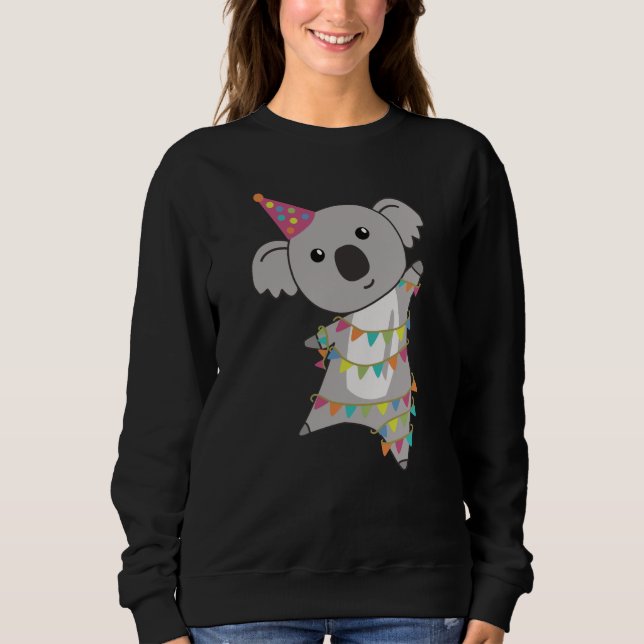 Sweatshirt Ours d'anniversaire Koala Ours Ours Garland Sweats (Devant)
