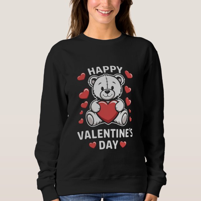 Sweatshirt Ours de la Saint-Valentin Bonne journée  (Devant)