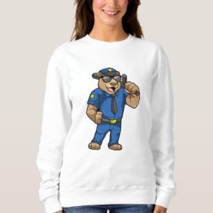 Sweatshirt Ours en tant qu'agent de police en uniforme de pol