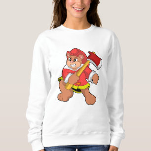 Sweatshirt Ours en tant que pompier avec Ax