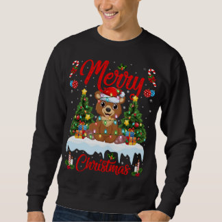 Sweatshirt Ours Lover Noël Éclairage Père Noël Ours Noël