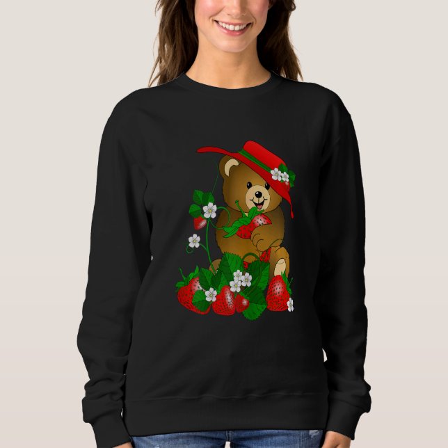 Sweatshirt Ours Ours Ours Teddy fraises fraises (Devant)