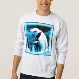 Sweatshirt "Ours Polaire En Colère" Belle Peinture. Commandez
