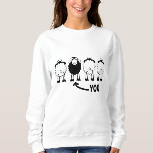 Sweatshirt Ovins, ovins blancs ou noirs de la famille