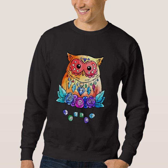 Sweatshirt Owl Boho Chic (Devant)