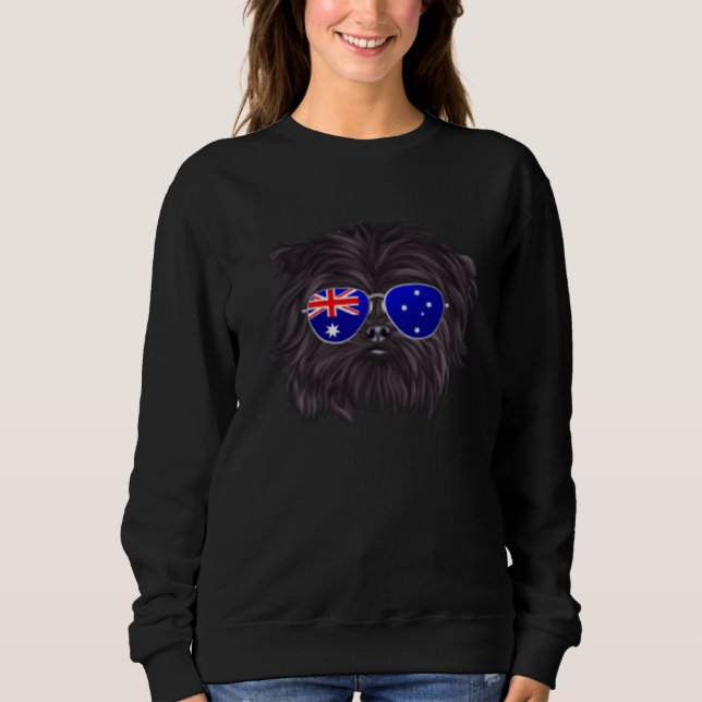Sweatshirt OZ Flag Affenpinscher Dog Australia Pocket (Devant)