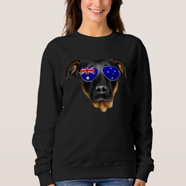 Sweatshirt OZ Flag Beauceron Dog Australia Pocket (Devant)
