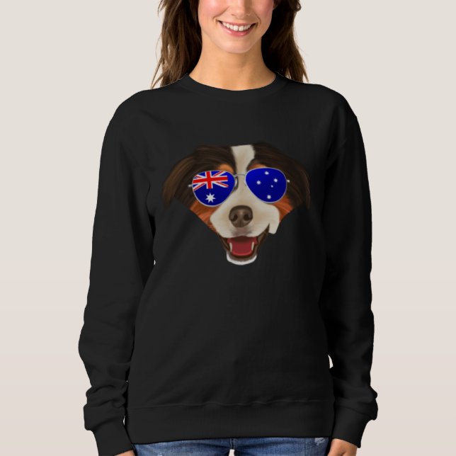 Sweatshirt OZ Flag Miniature American Shepherd Dog Australia  (Devant)