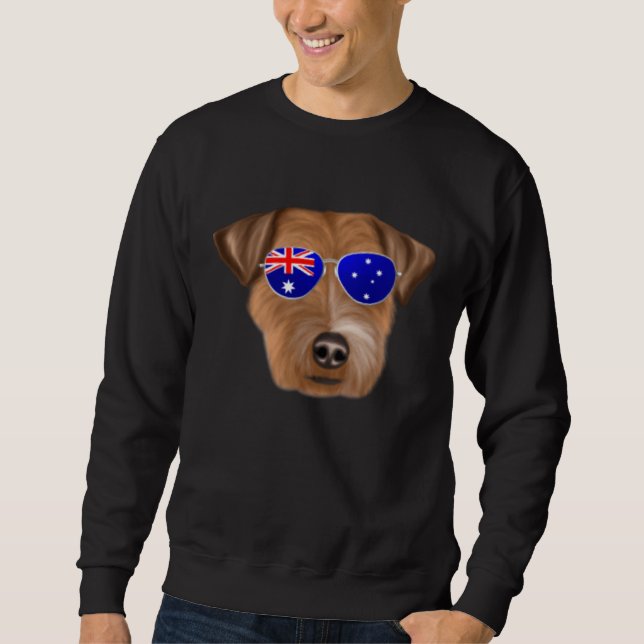 Sweatshirt OZ Flag Russell Terrier Dog Australia Pocket (Devant)